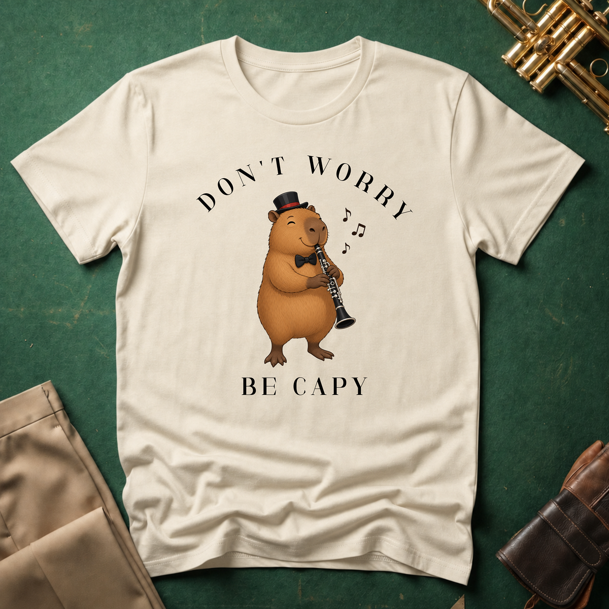 Don't Worry Be Capy Clarinet T-shirt