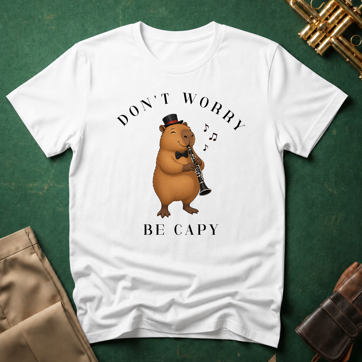 Don't Worry Be Capy Clarinet T-shirt