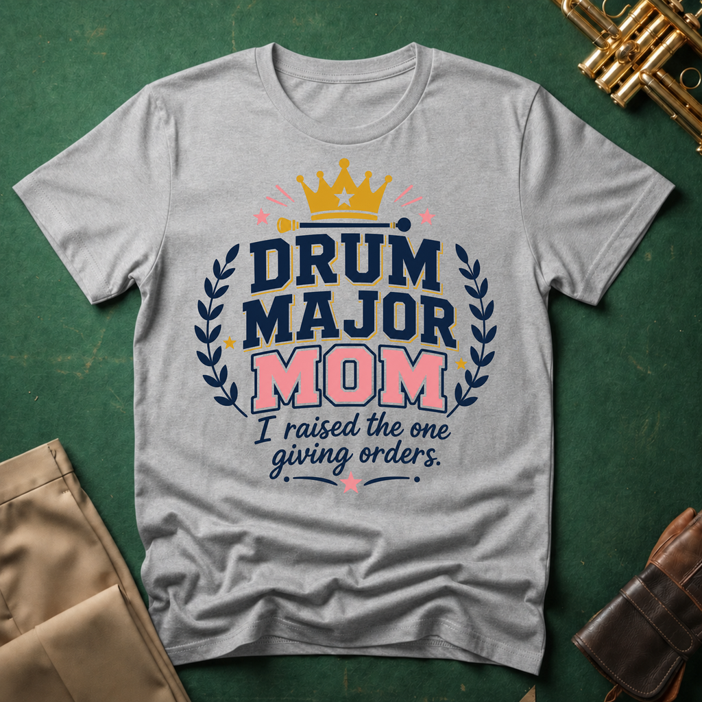 Drum Major Mom I raised the one giving orders pink text