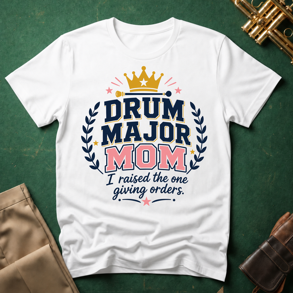 Drum Major Mom I raised the one giving orders pink text