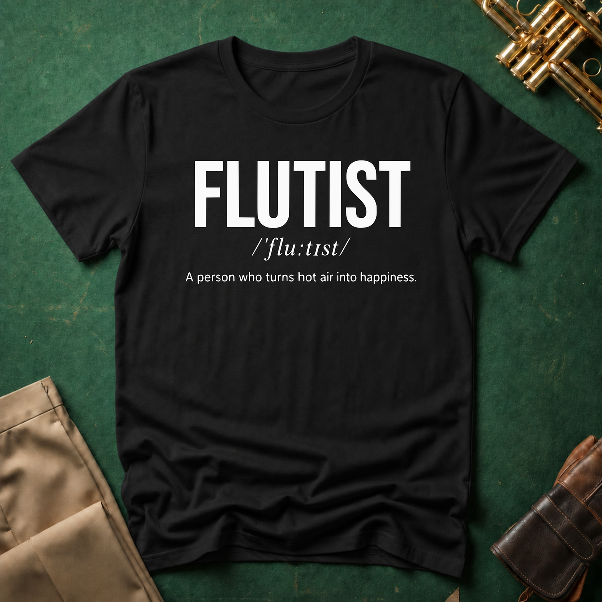 Flutist A Person Who Turns Hot Air Into Happiness T-shirt