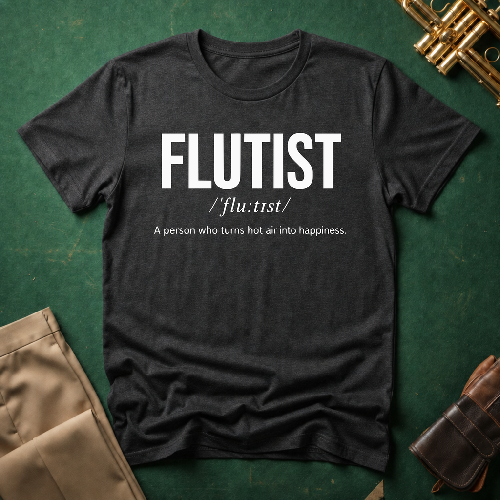 Flutist A Person Who Turns Hot Air Into Happiness T-shirt