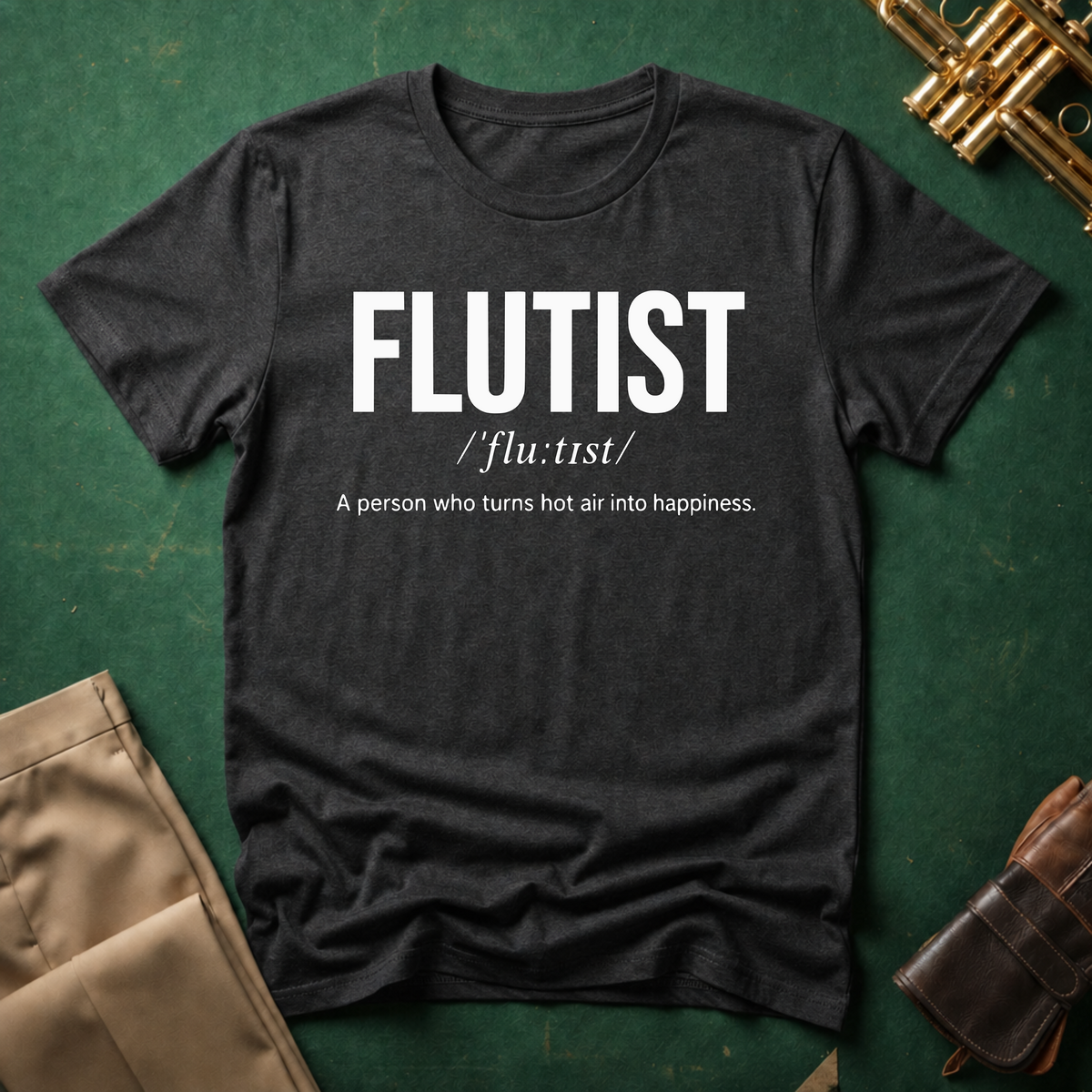 Flutist A Person Who Turns Hot Air Into Happiness T-shirt