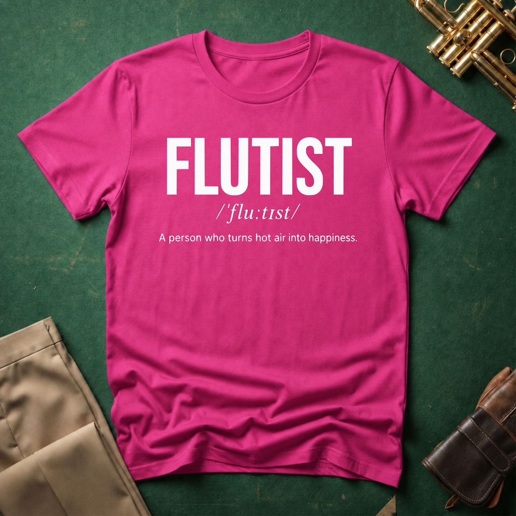 Flutist A Person Who Turns Hot Air Into Happiness T-shirt