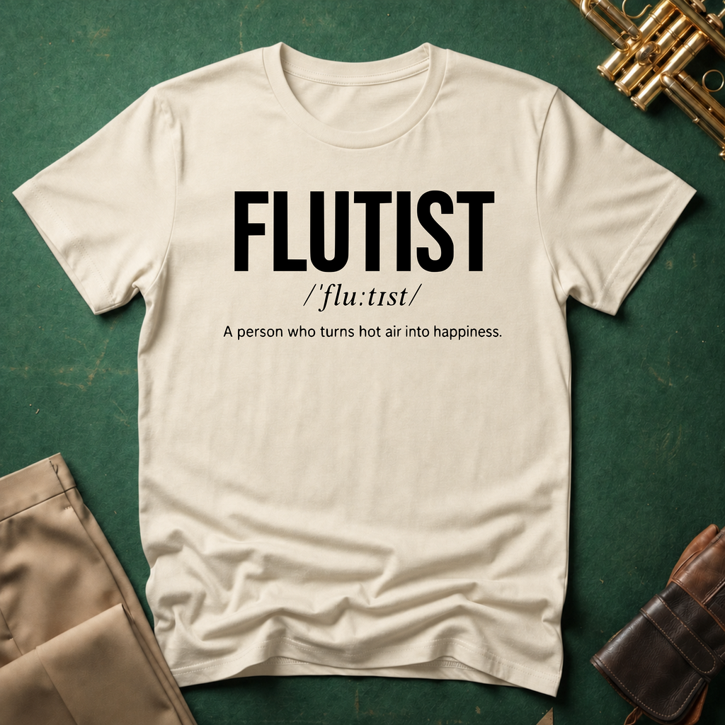 Flutist A Person Who Turns Hot Air Into Happiness T-shirt