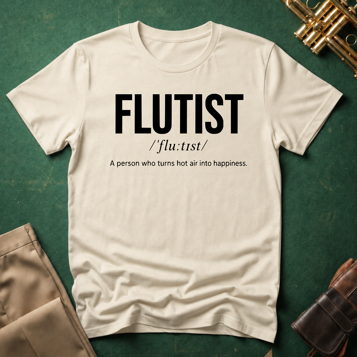 Flutist A Person Who Turns Hot Air Into Happiness T-shirt