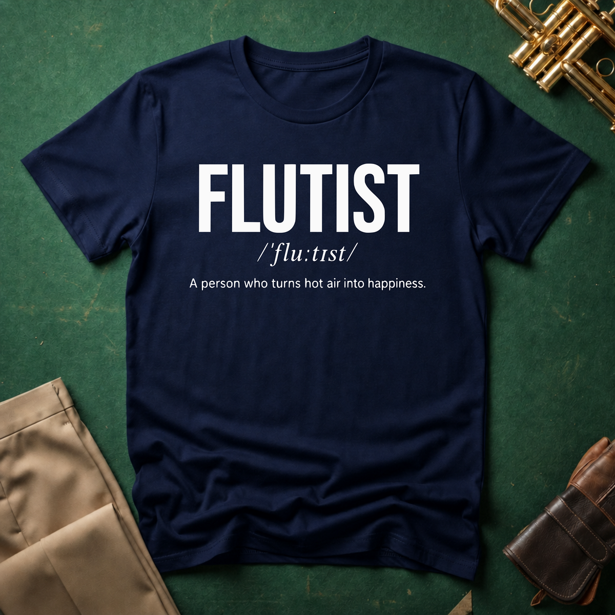 Flutist A Person Who Turns Hot Air Into Happiness T-shirt