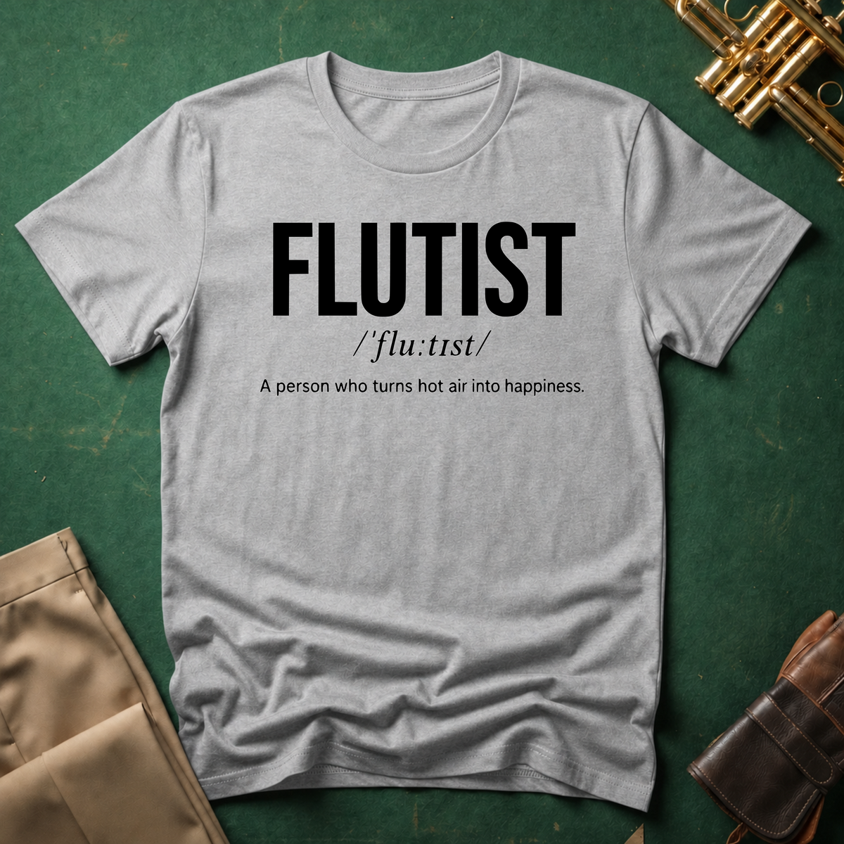 Flutist A Person Who Turns Hot Air Into Happiness T-shirt