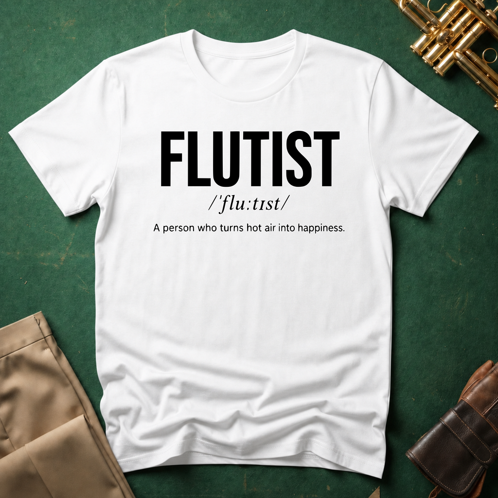Flutist A Person Who Turns Hot Air Into Happiness T-shirt