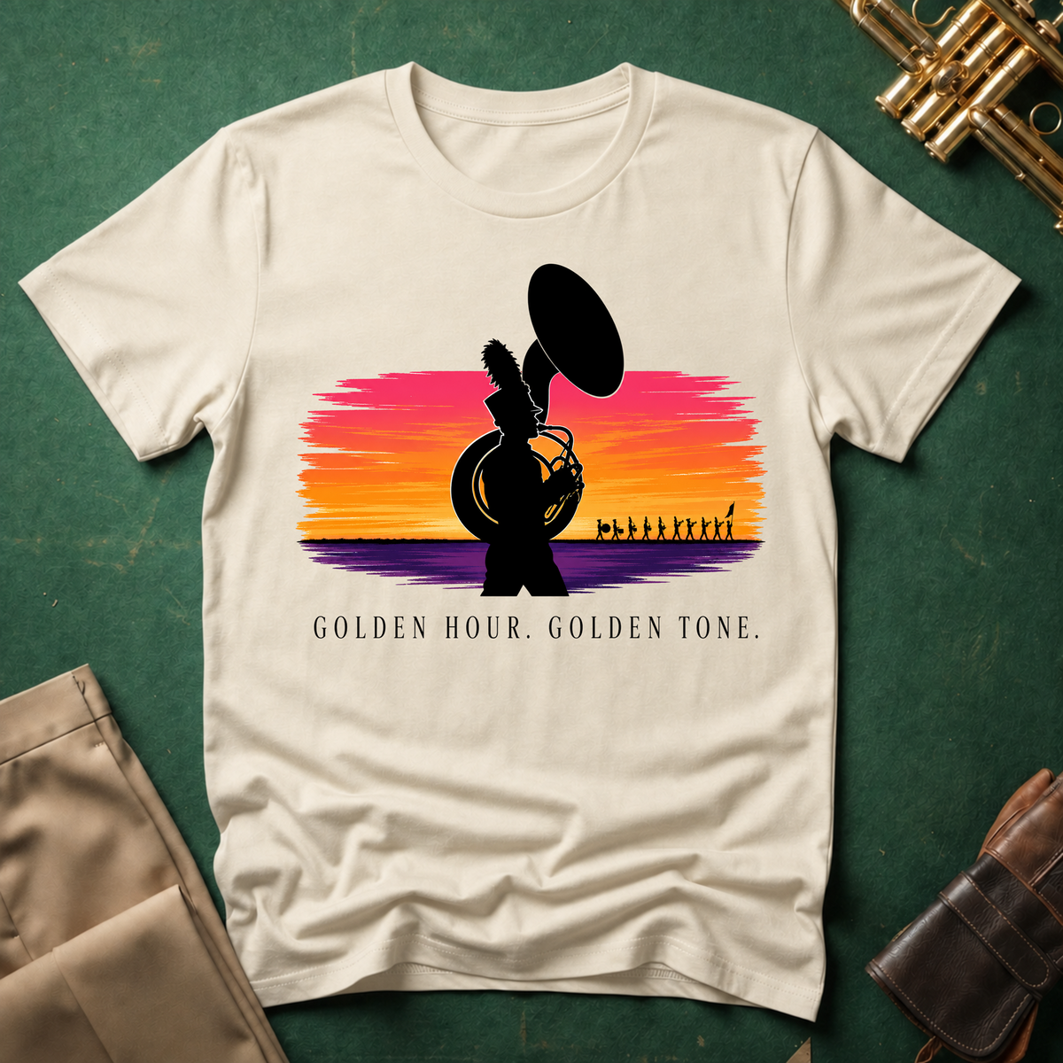 Golden Hour Golden Tone Tuba T-shirt