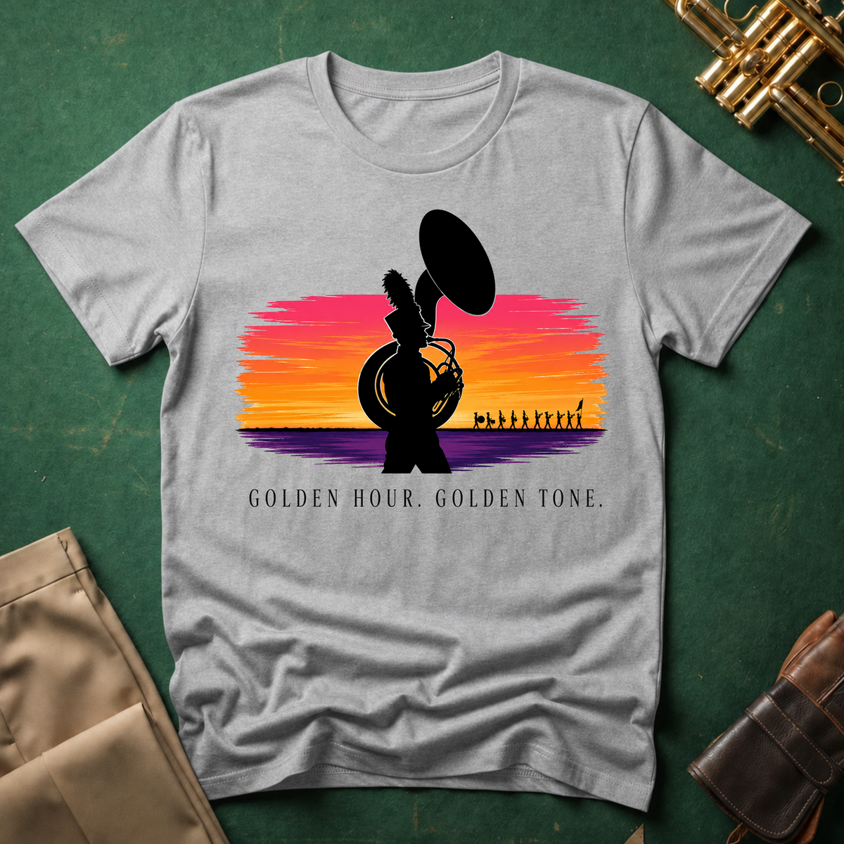 Golden Hour Golden Tone Tuba T-shirt