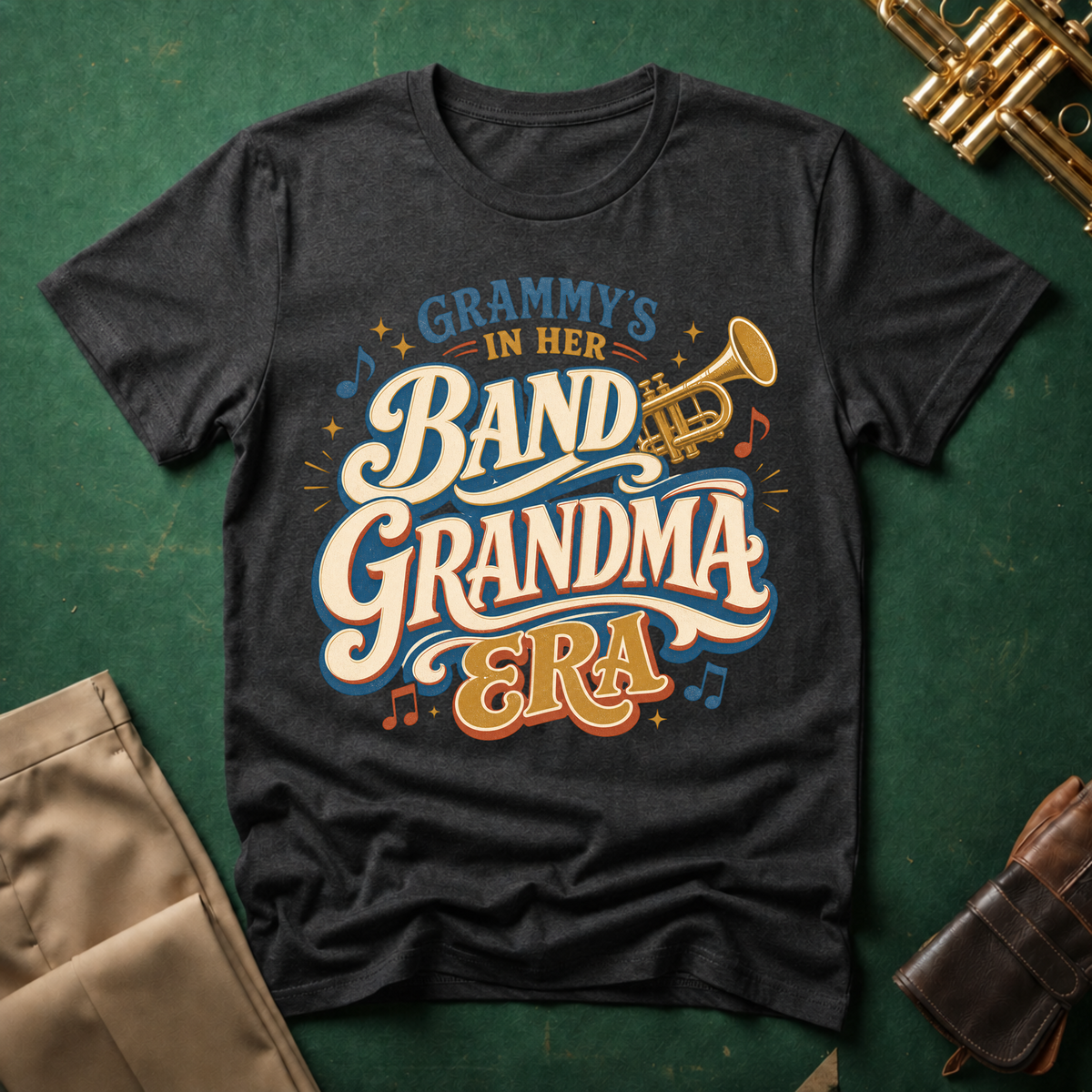 Grammy's in her Band Grandma Era Trumpet T-shirt