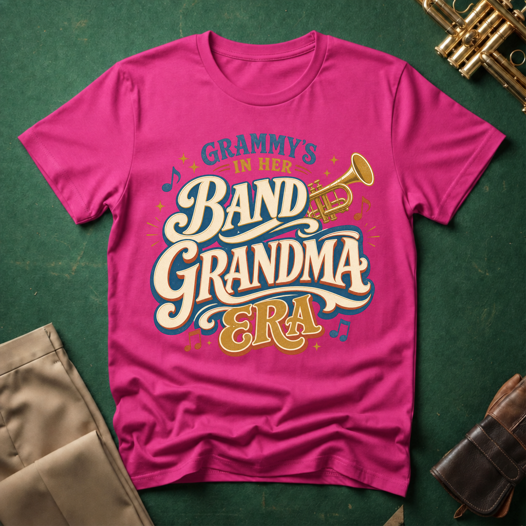 Grammy's in her Band Grandma Era Trumpet T-shirt
