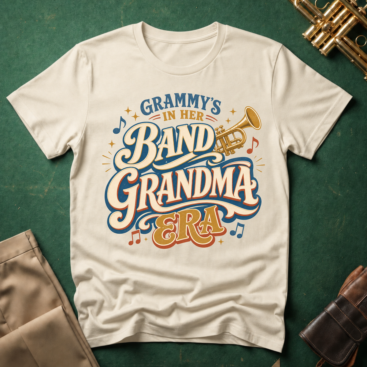 Grammy's in her Band Grandma Era Trumpet T-shirt