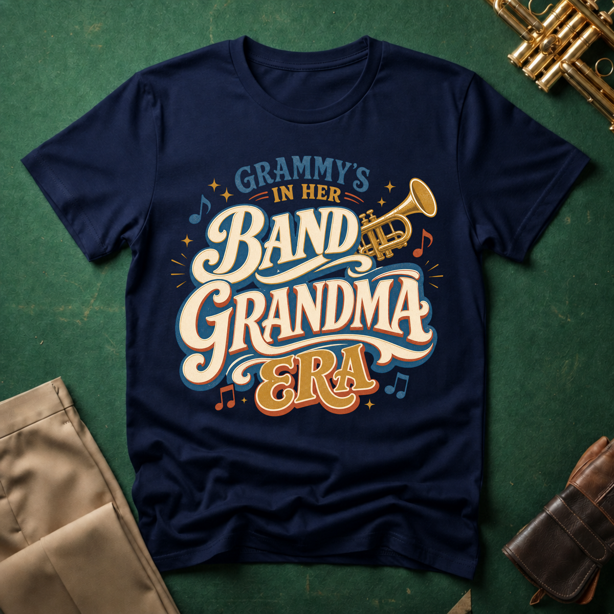 Grammy's in her Band Grandma Era Trumpet T-shirt