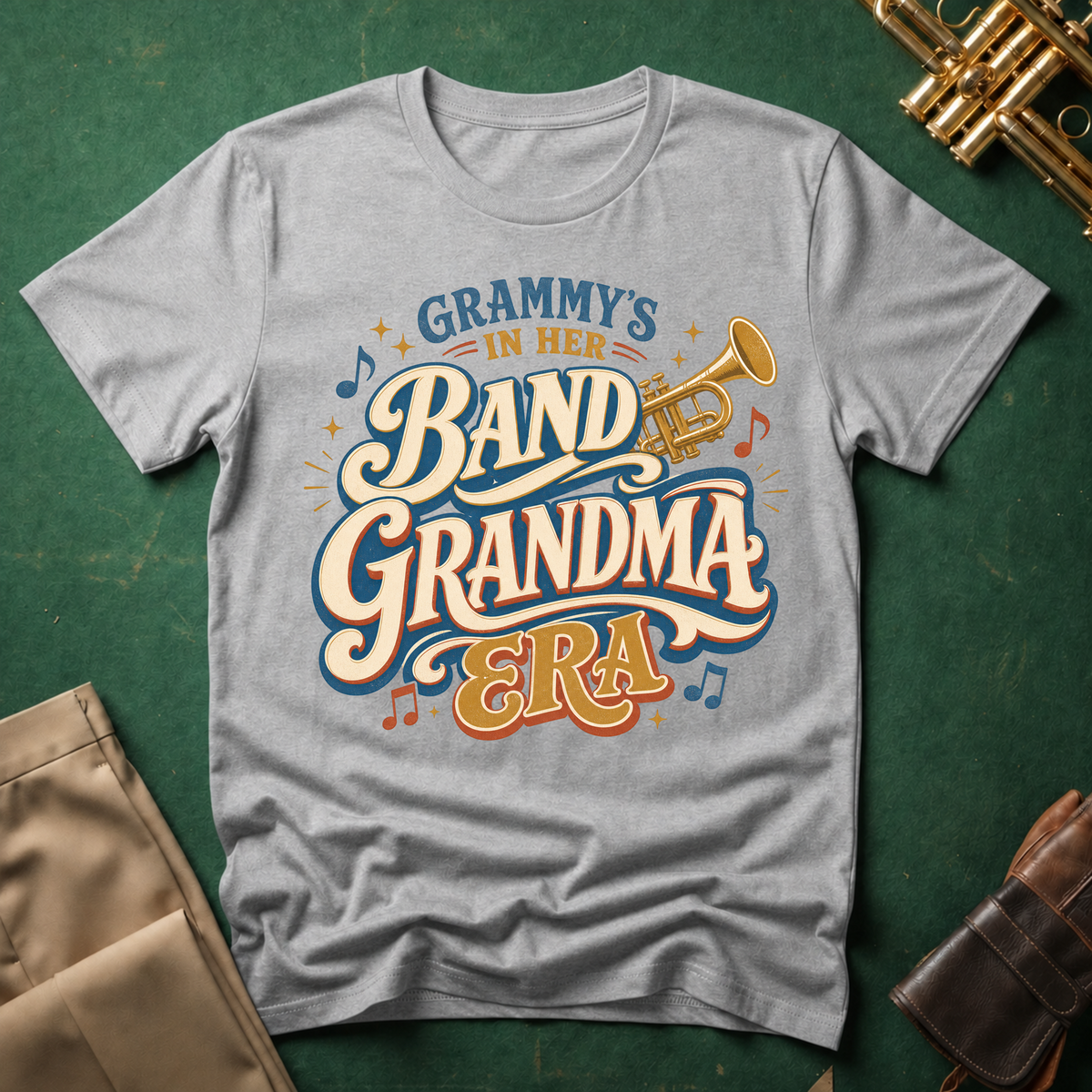 Grammy's in her Band Grandma Era Trumpet T-shirt