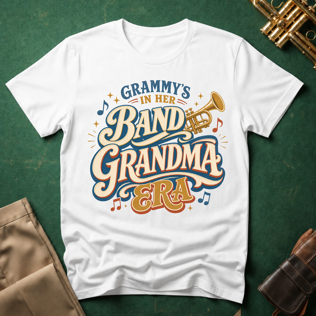 Grammy's in her Band Grandma Era Trumpet T-shirt