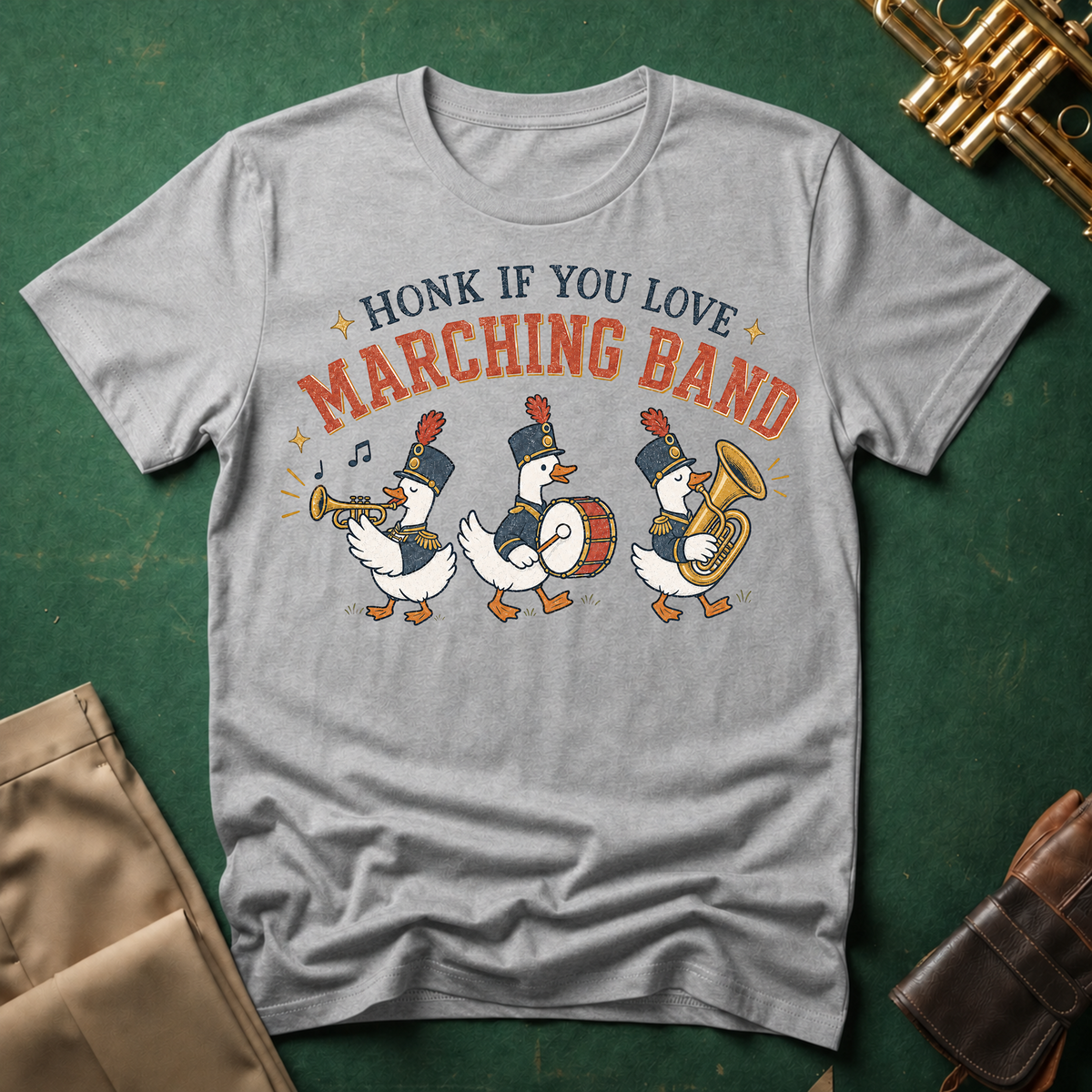 Honk if You Love Marching Band Goose T-shirt