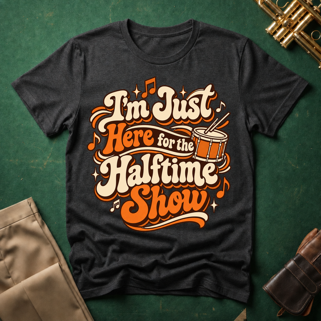 I'm Just Here for the Halftime Show Drum T-shirt