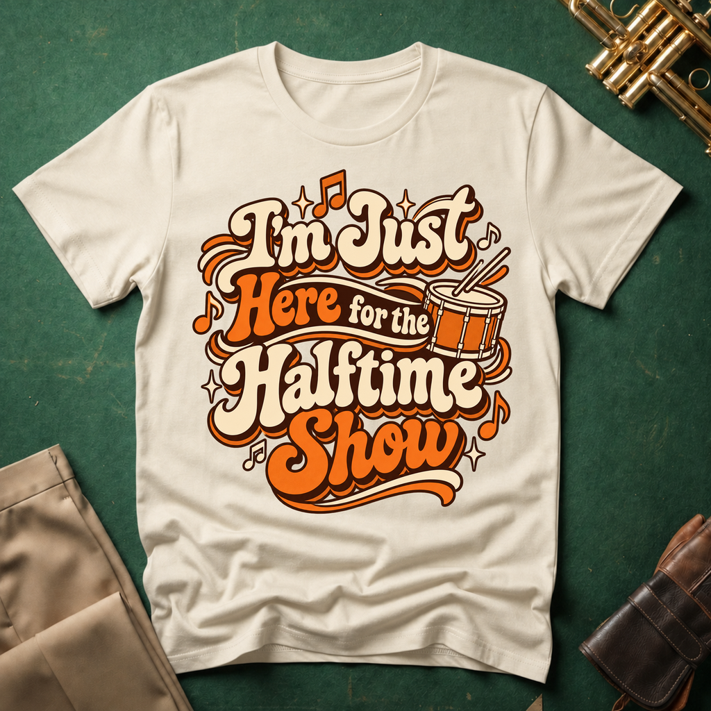 I'm Just Here for the Halftime Show Drum T-shirt