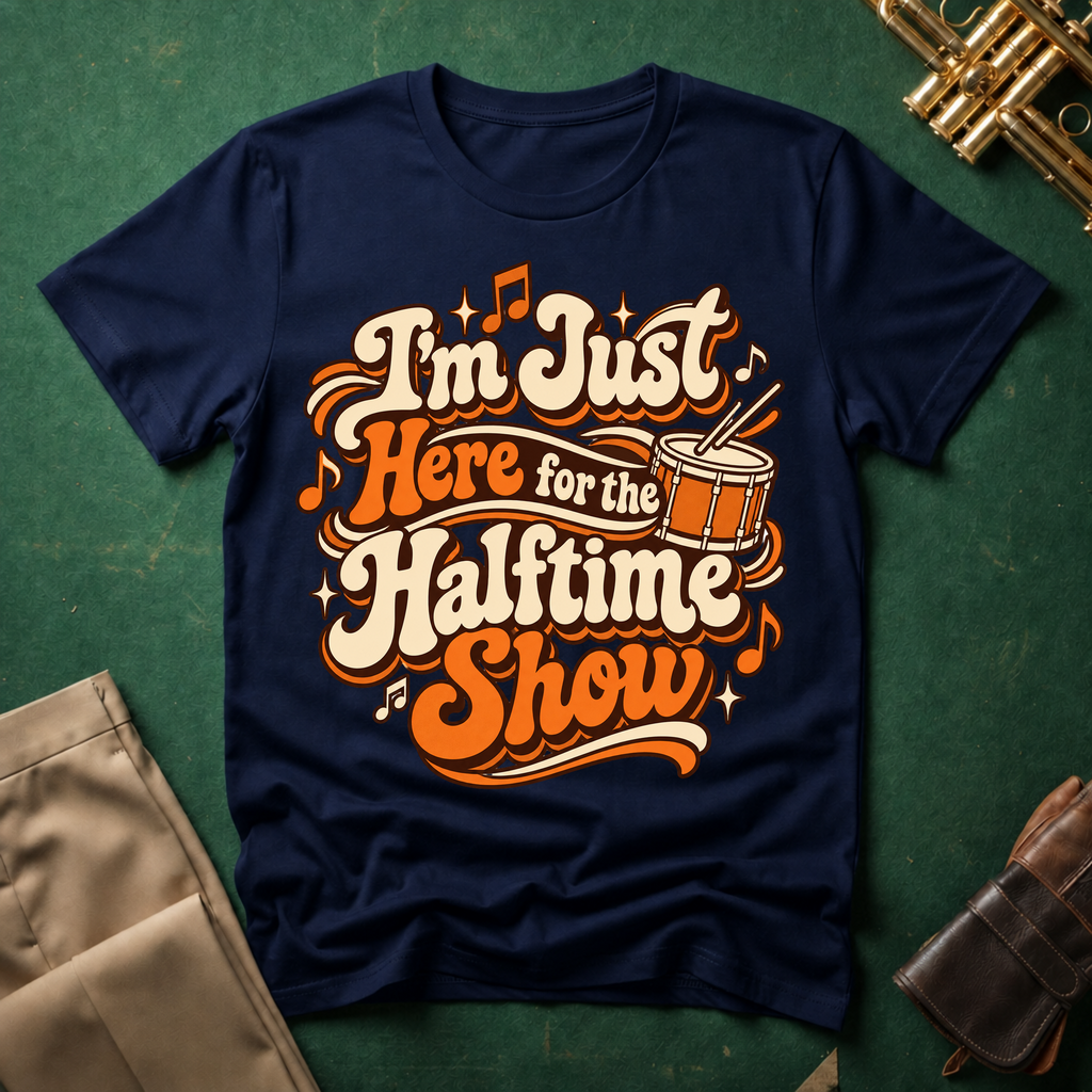 I'm Just Here for the Halftime Show Drum T-shirt