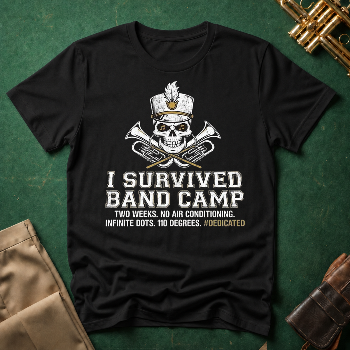 Skeleton I Survived Band Camp T-shirt