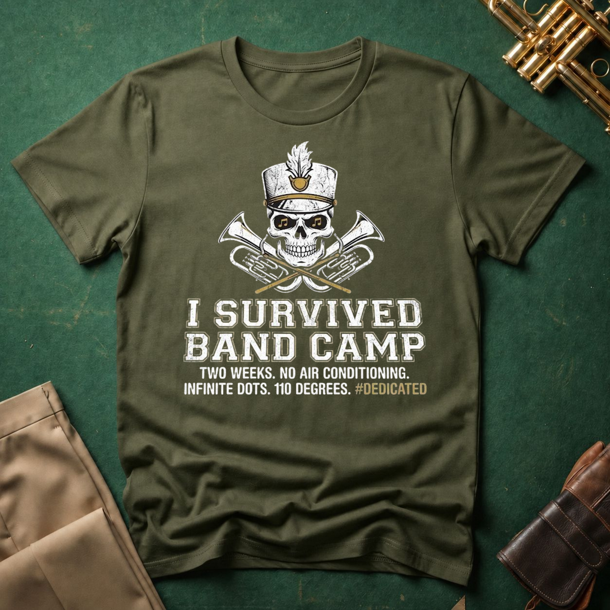 Skeleton I Survived Band Camp T-shirt