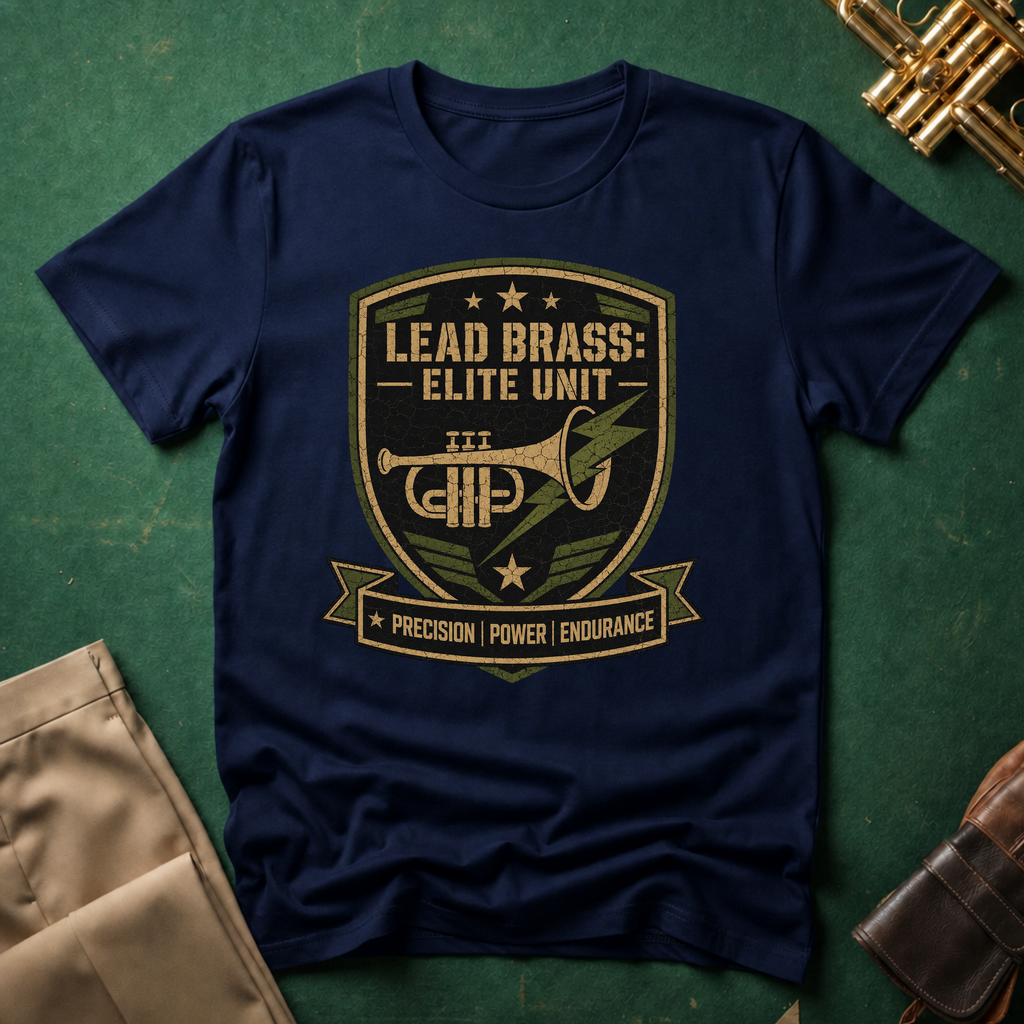 Lead Brass: Elite Unit Black Background T-shirt