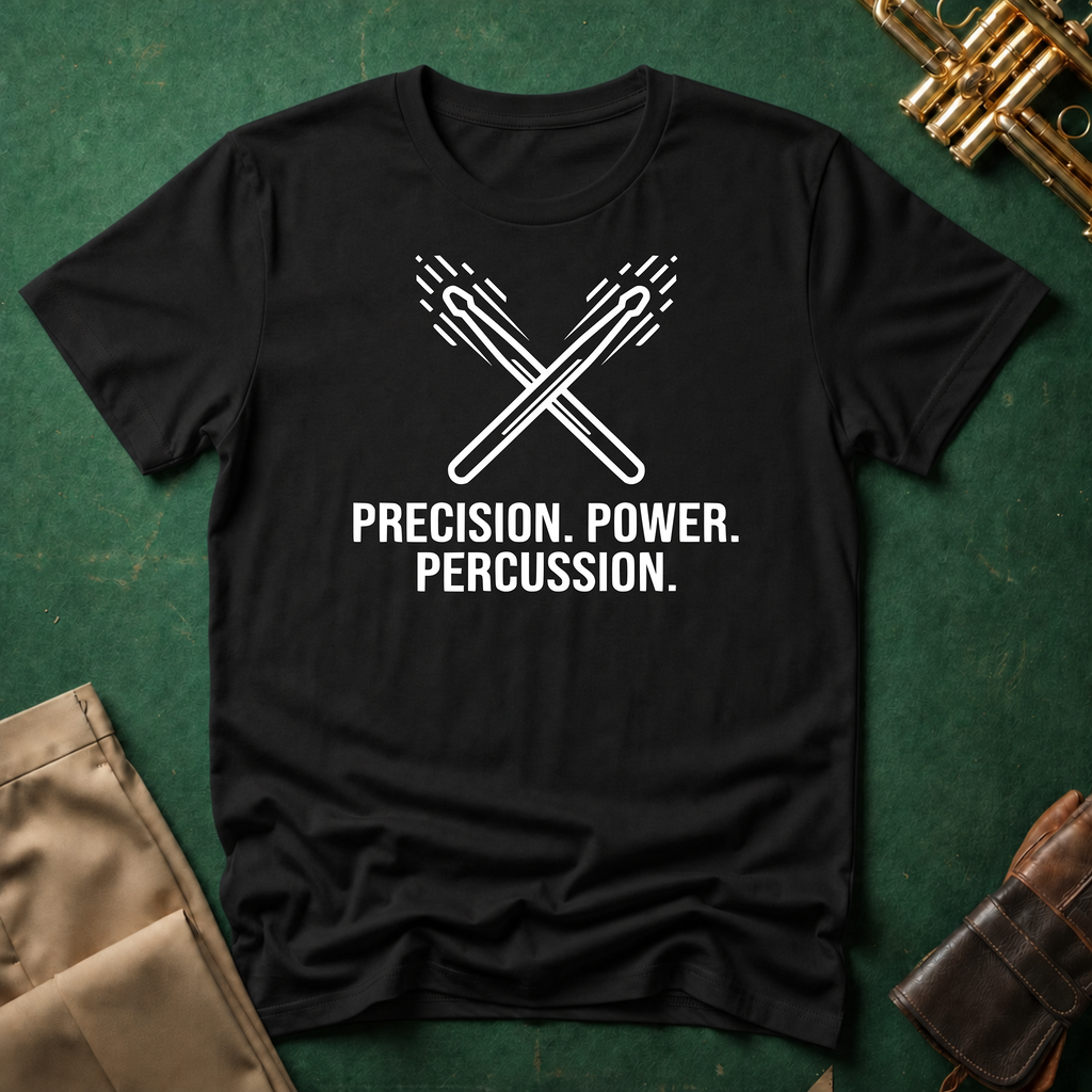 Precision Power Percussion Crossed Drumstick T-shirt