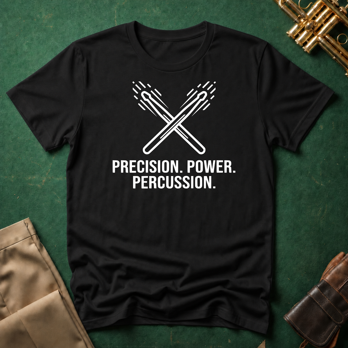 Precision Power Percussion Crossed Drumstick T-shirt