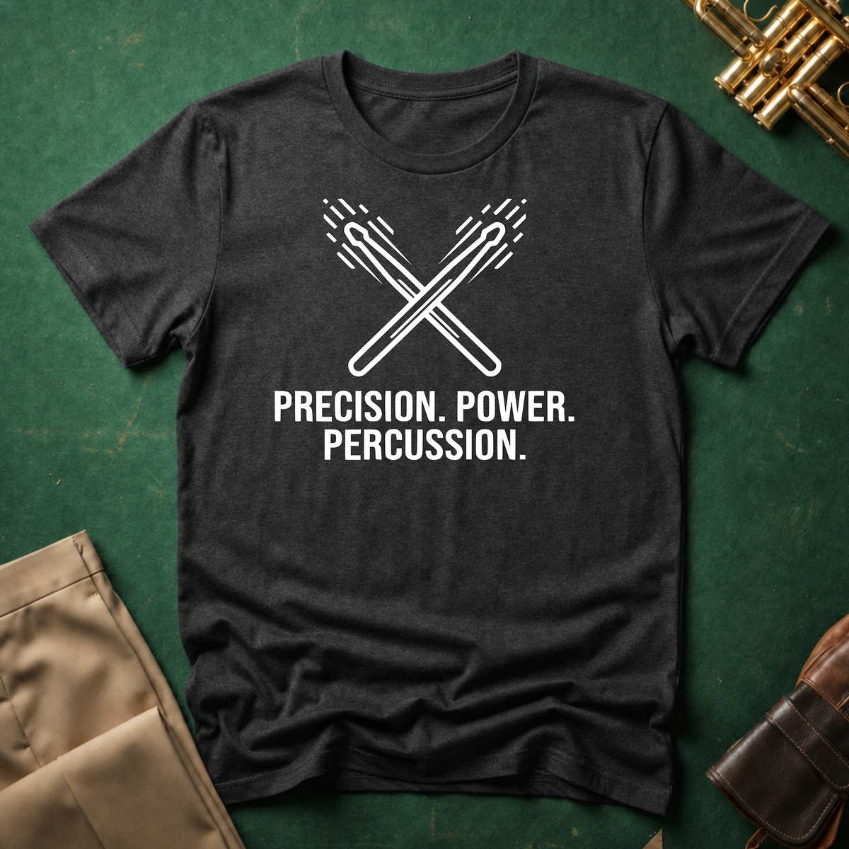 Precision Power Percussion Crossed Drumstick T-shirt