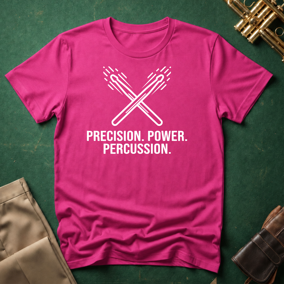 Precision Power Percussion Crossed Drumstick T-shirt