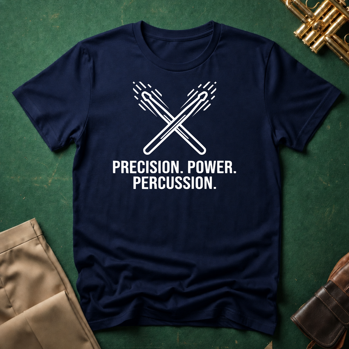 Precision Power Percussion Crossed Drumstick T-shirt