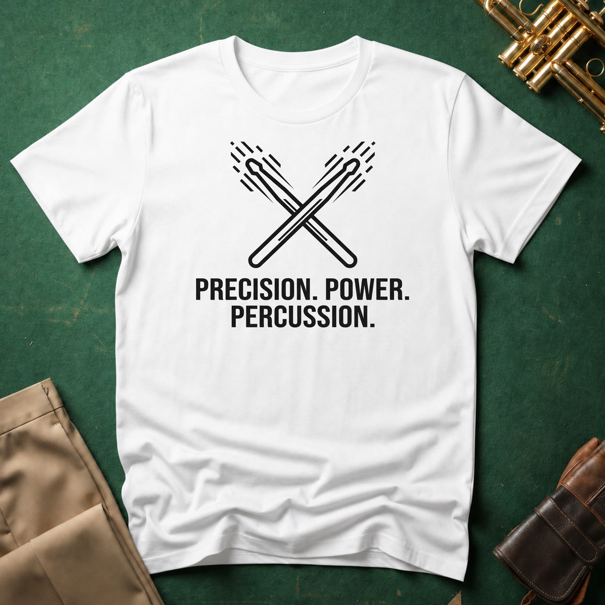 Precision Power Percussion Crossed Drumstick T-shirt