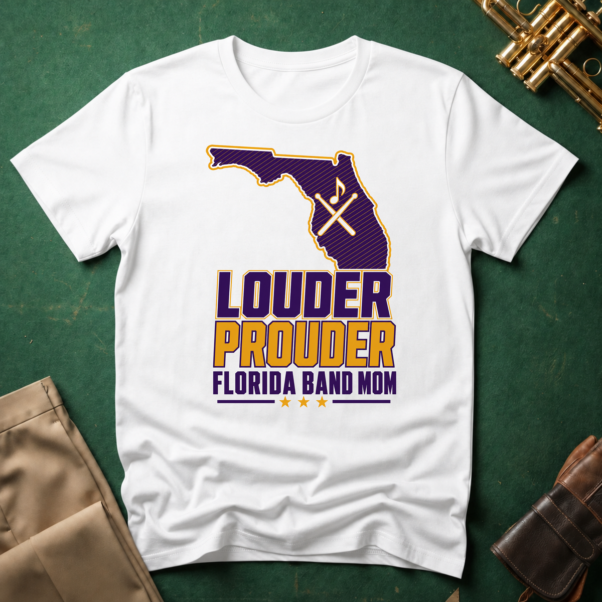 Louder Prouder Florida Band Mom T-shirt