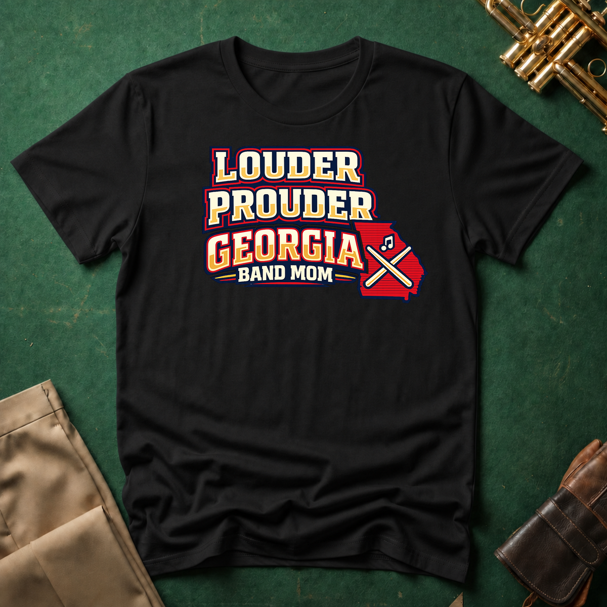 Louder Prouder Georgia Band Mom T-shirt