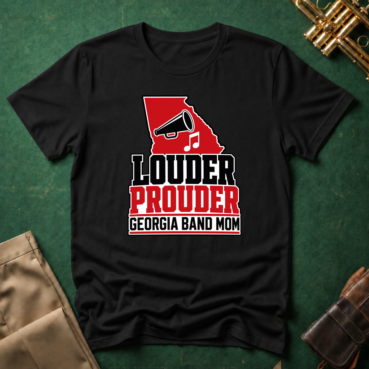 Louder Prouder Georgia Band Mom T-shirt