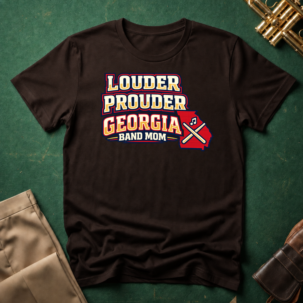 Louder Prouder Georgia Band Mom T-shirt