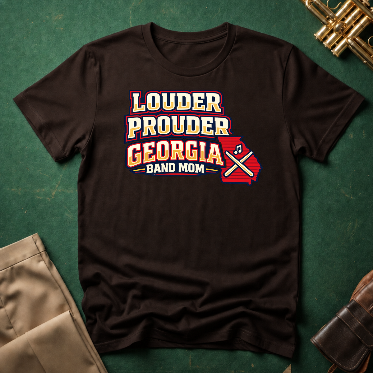 Louder Prouder Georgia Band Mom T-shirt