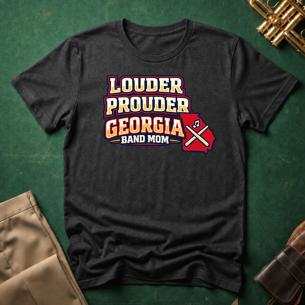 Louder Prouder Georgia Band Mom T-shirt