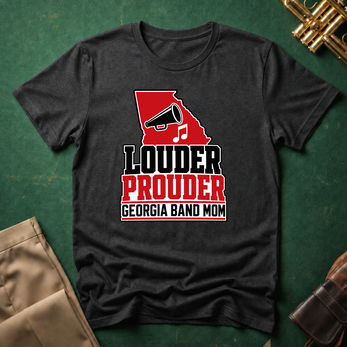 Louder Prouder Georgia Band Mom T-shirt