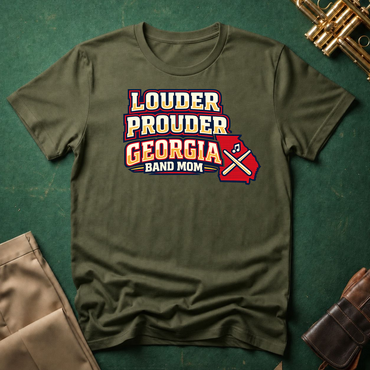 Louder Prouder Georgia Band Mom T-shirt