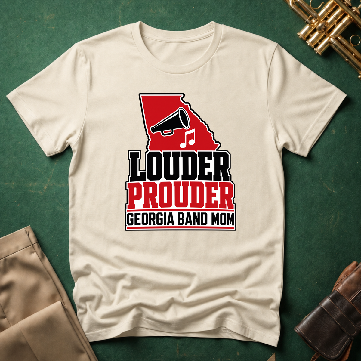 Louder Prouder Georgia Band Mom T-shirt