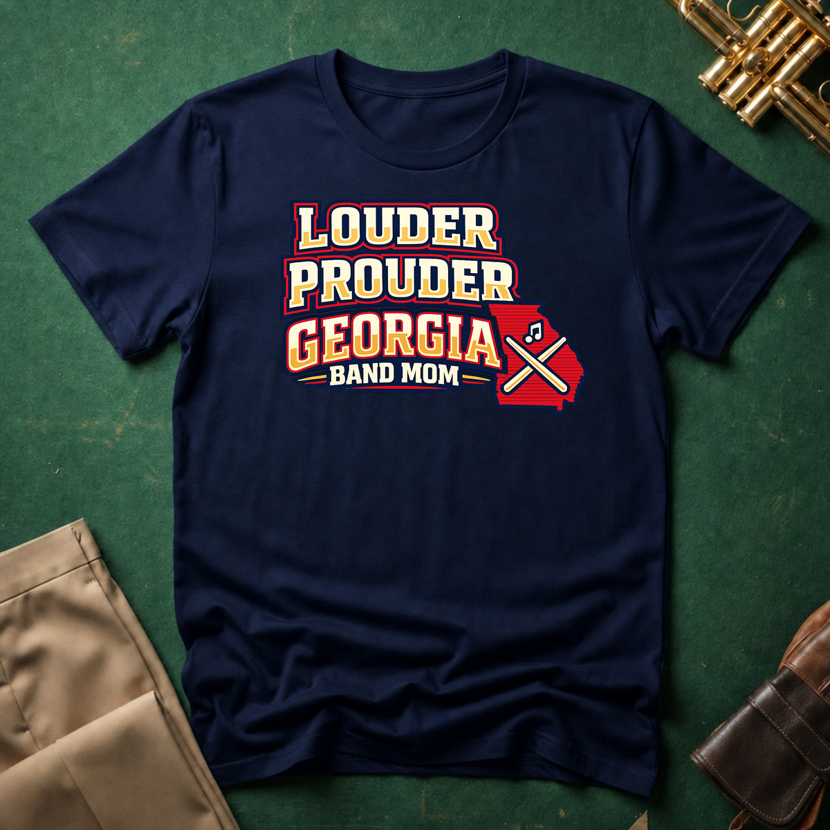 Louder Prouder Georgia Band Mom T-shirt