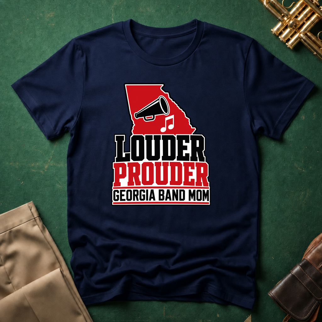 Louder Prouder Georgia Band Mom T-shirt