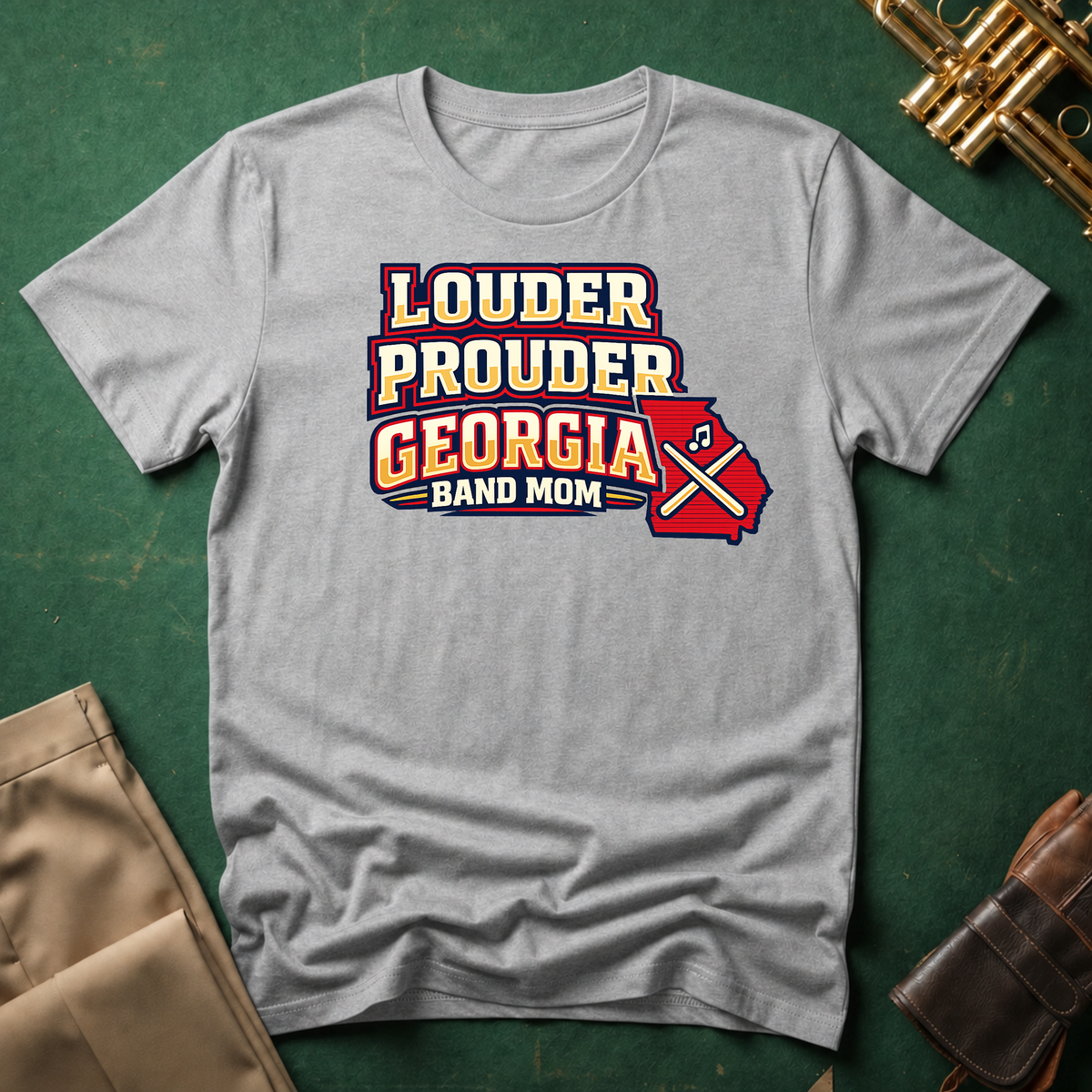 Louder Prouder Georgia Band Mom T-shirt