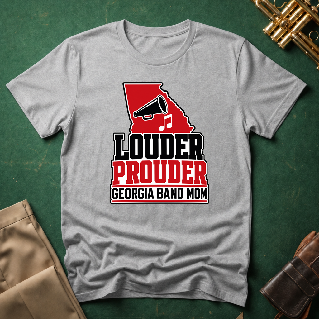 Louder Prouder Georgia Band Mom T-shirt
