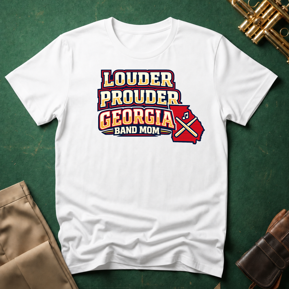 Louder Prouder Georgia Band Mom T-shirt