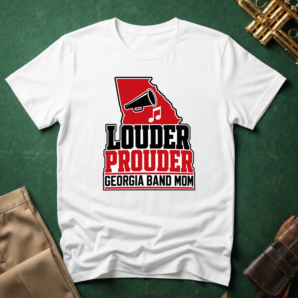 Louder Prouder Georgia Band Mom T-shirt