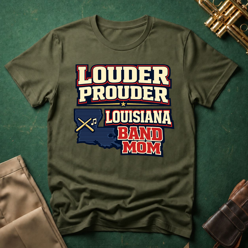 Louder Prouder Louisiana Band Mom T-shirt